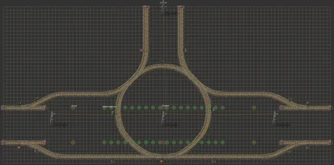 2-Track Train Intersection by Apcpc preview