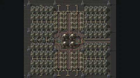 Lossless No-Bot Four Reactor Nuclear Power Plant (Factorio 2.0) preview